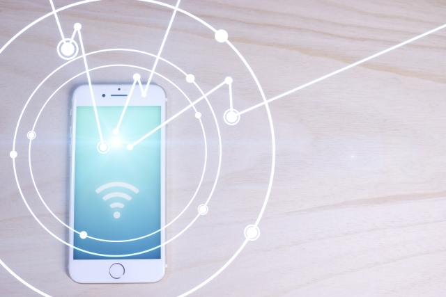 スマートフォンとWiFi接続の概念図