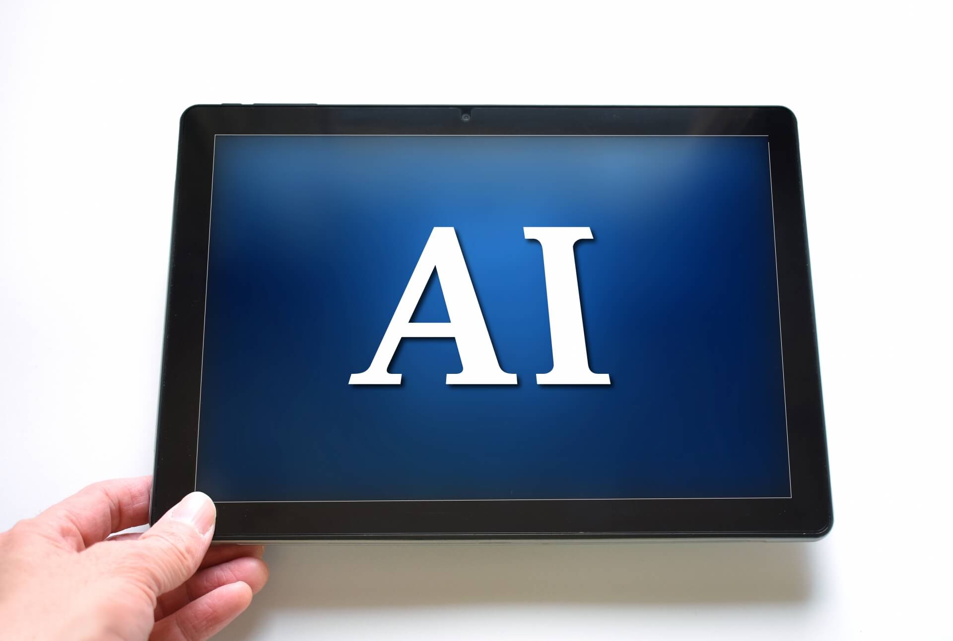 AIと表示されるタブレットの画面